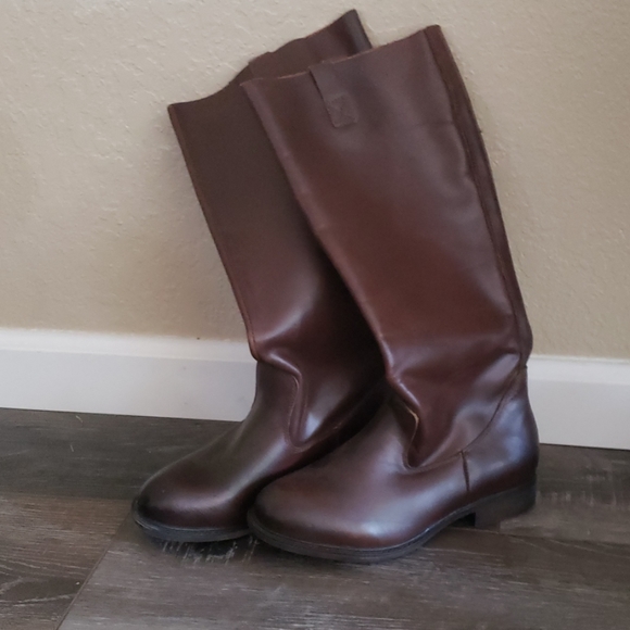 Harper Shoes - Harper brown leather equestrian boots 7